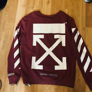 Off white "seeing things" sweater